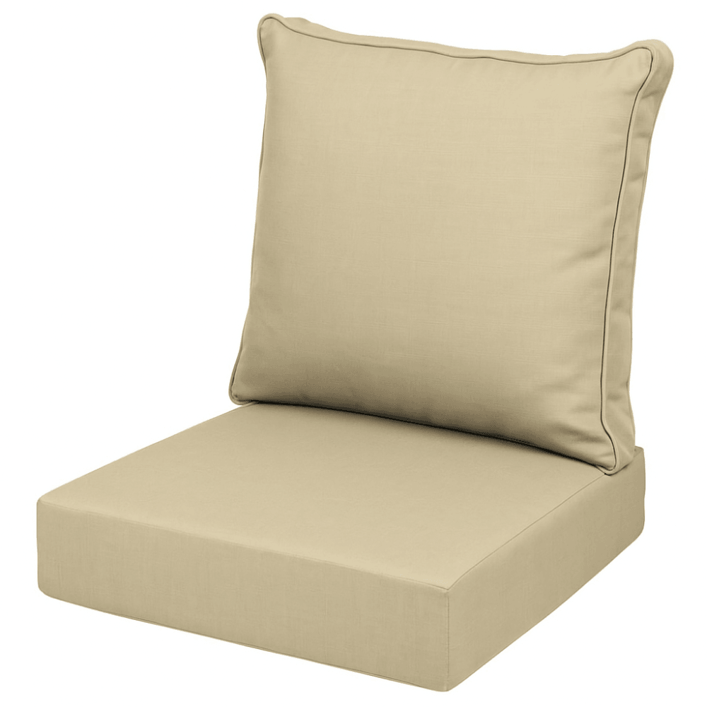 2 Piece Outdoor Deep Seating Set – Simone Black Tropical Print - Comfy Sofa Cover