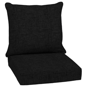 2 Piece Outdoor Deep Seating Set – Simone Black Tropical Print - Comfy Sofa Cover