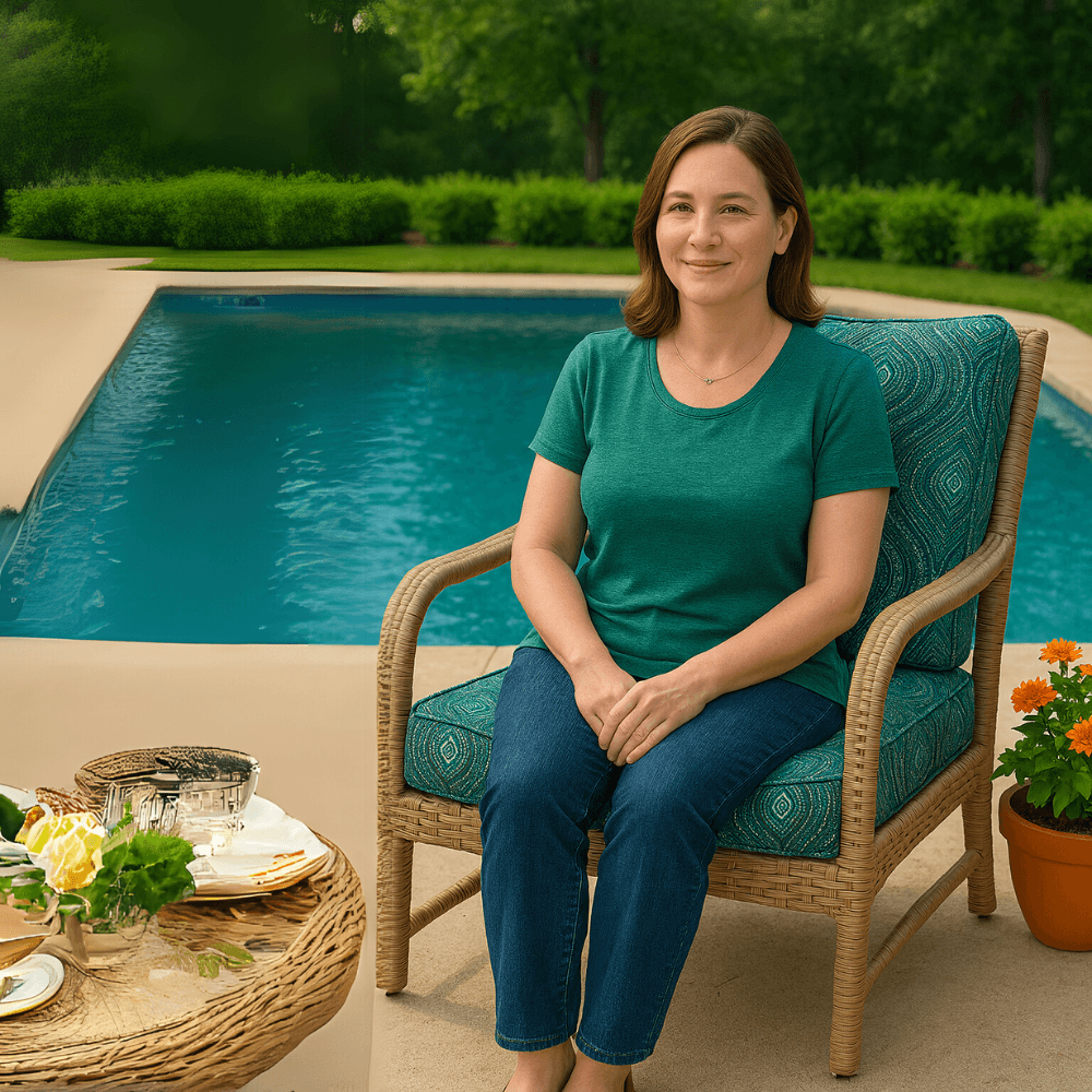 Outdoor Deep Seating Cushion Set with Foam Core – Medallion Motif - Comfy Sofa Cover