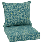 2 Piece Outdoor Deep Seating Set – Simone Black Tropical Print - Comfy Sofa Cover